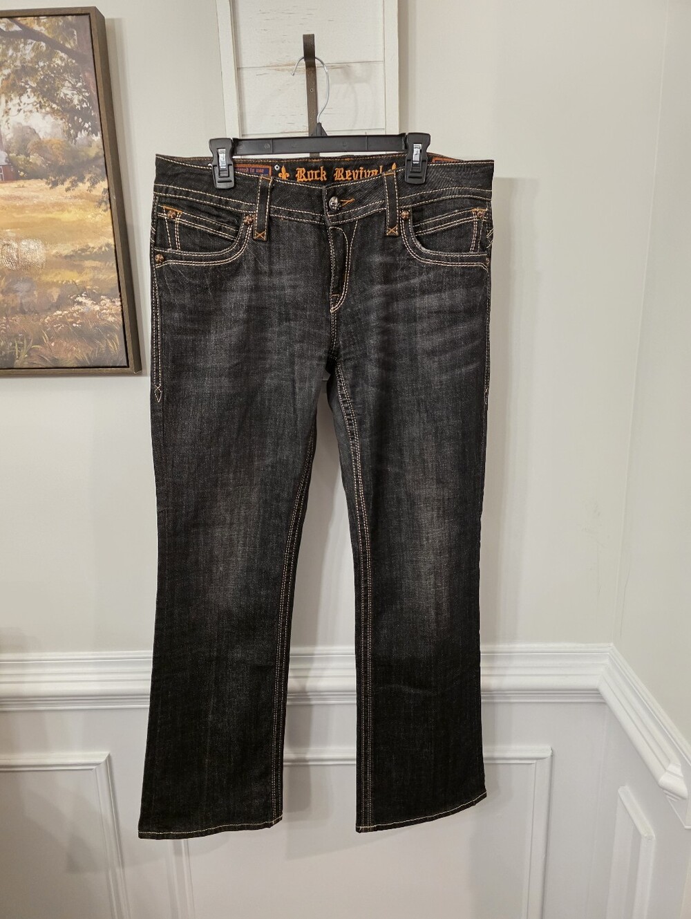 Rock Revival Gwen Easy Bootcut Low Rise Jeans Size 32